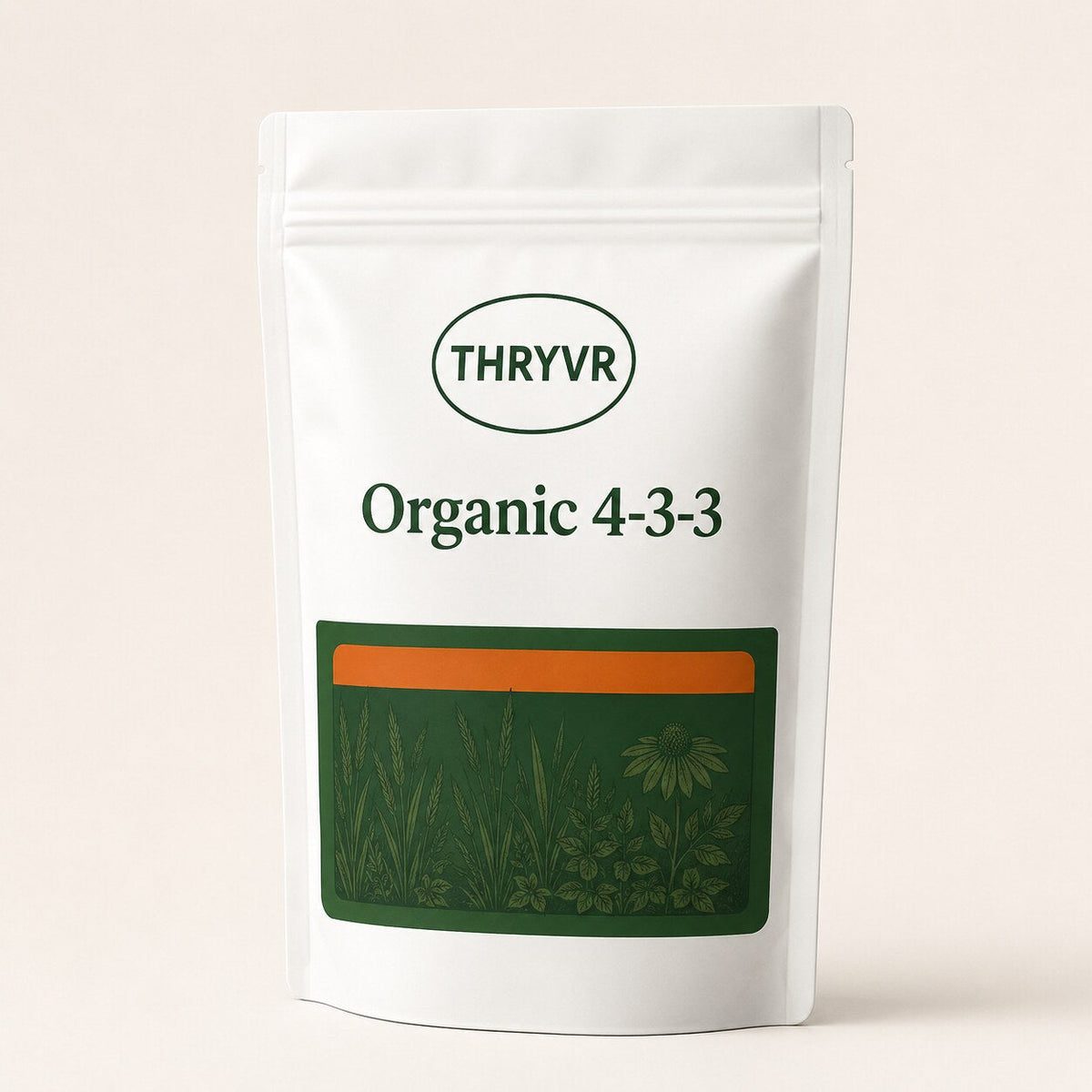 THRYVR Organic 4-3-3 verpakkingsmock-up